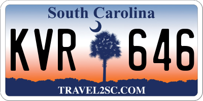SC license plate KVR646