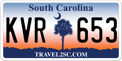 SC license plate KVR653