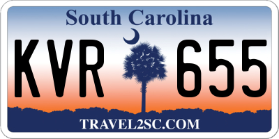 SC license plate KVR655