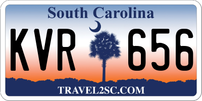 SC license plate KVR656