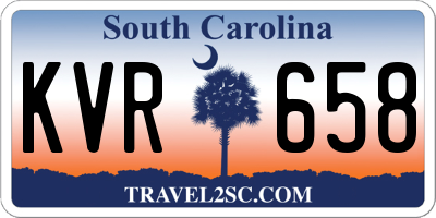 SC license plate KVR658