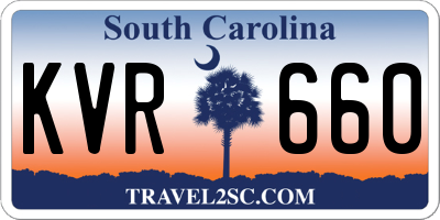 SC license plate KVR660