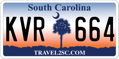 SC license plate KVR664