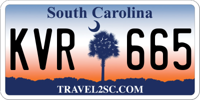 SC license plate KVR665