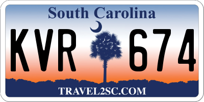 SC license plate KVR674