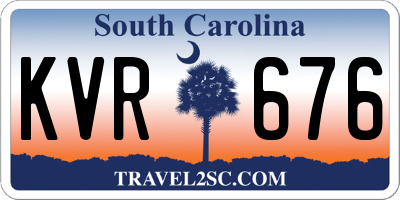SC license plate KVR676