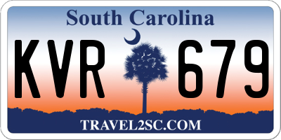 SC license plate KVR679