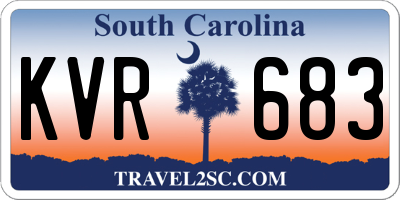 SC license plate KVR683