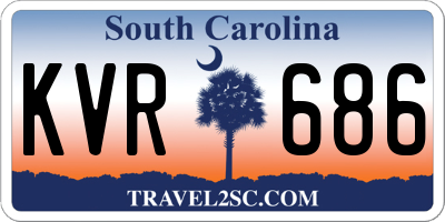 SC license plate KVR686