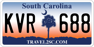 SC license plate KVR688