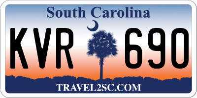 SC license plate KVR690