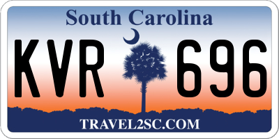 SC license plate KVR696