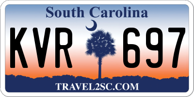 SC license plate KVR697