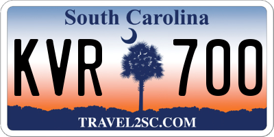 SC license plate KVR700