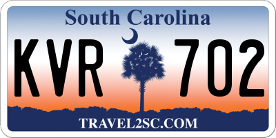 SC license plate KVR702