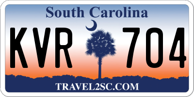 SC license plate KVR704