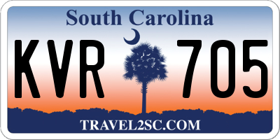 SC license plate KVR705