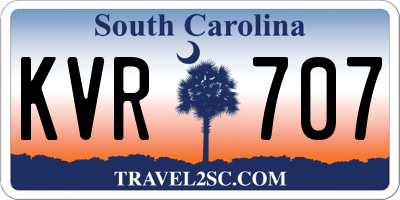 SC license plate KVR707