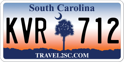 SC license plate KVR712