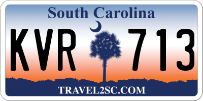 SC license plate KVR713