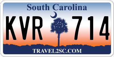 SC license plate KVR714