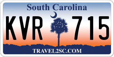 SC license plate KVR715