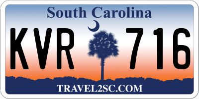 SC license plate KVR716