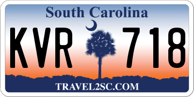 SC license plate KVR718