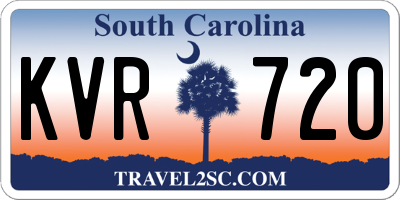 SC license plate KVR720