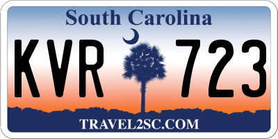 SC license plate KVR723