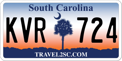 SC license plate KVR724