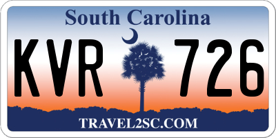 SC license plate KVR726