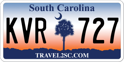 SC license plate KVR727