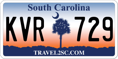 SC license plate KVR729