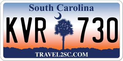 SC license plate KVR730
