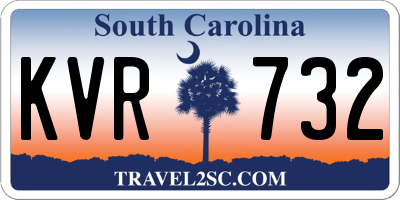 SC license plate KVR732