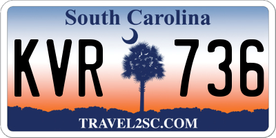 SC license plate KVR736