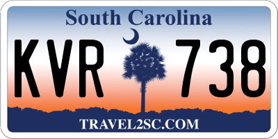SC license plate KVR738