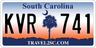 SC license plate KVR741