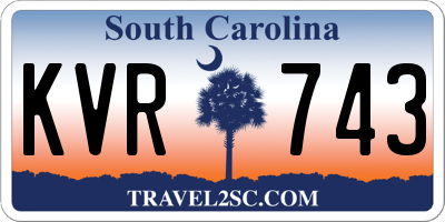 SC license plate KVR743