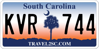 SC license plate KVR744