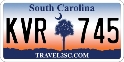 SC license plate KVR745