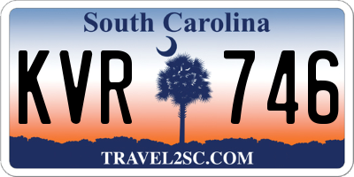 SC license plate KVR746