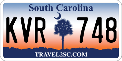 SC license plate KVR748