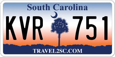 SC license plate KVR751