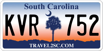 SC license plate KVR752