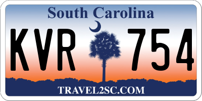 SC license plate KVR754