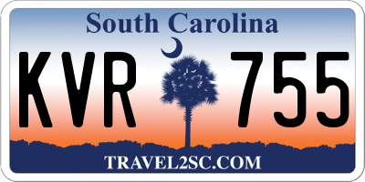 SC license plate KVR755