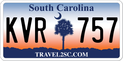 SC license plate KVR757