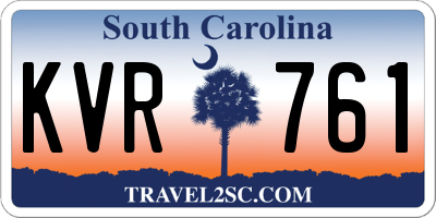 SC license plate KVR761